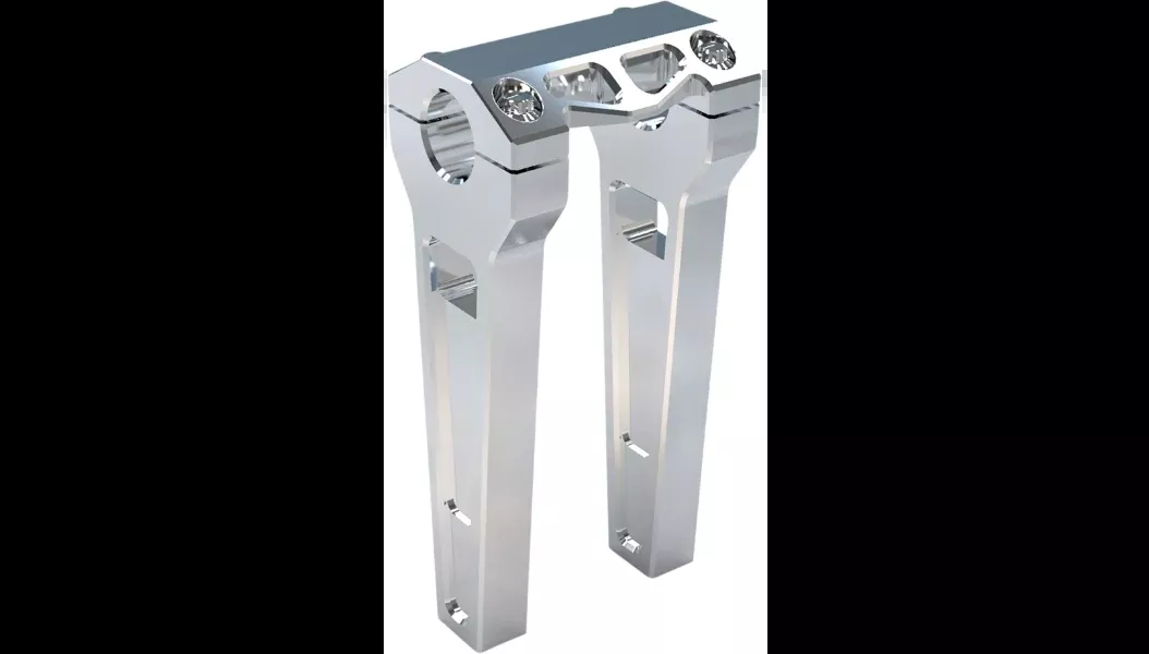 LA Choppers Performance Risers - Straight - 8" - Raw - 1.25" Clamping Area