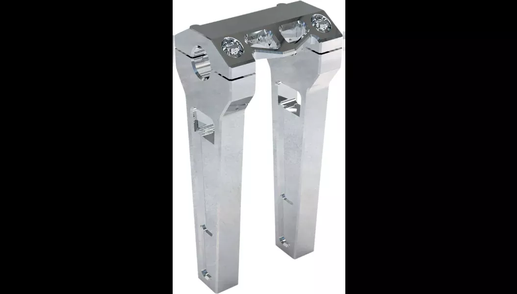 LA Choppers Performance Risers – Straight – 8″ – Raw – 1″ Clamping Area