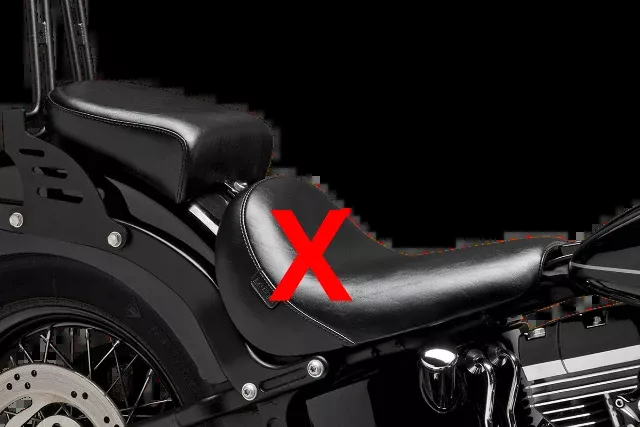 Le Pera Bare Bones Passenger Pillion Pad Seat for 2011-17 Harley Softail FLS FXS