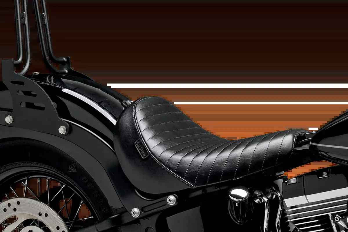 Le Pera Bare Bones Pleated Solo Seat fits 2011-15 Harley Softail Slim Blackline
