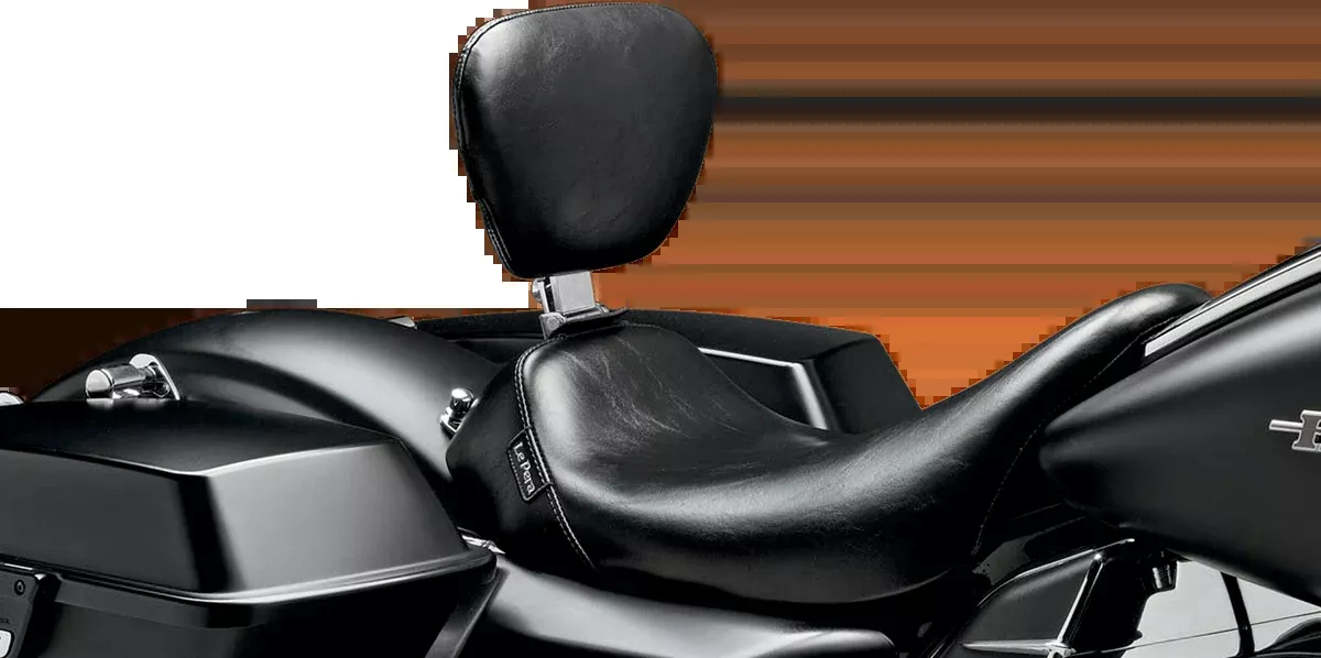Le Pera Bare Bones Smooth Solo Seat w/ Backrest fits 2008-2025 Harley Touring