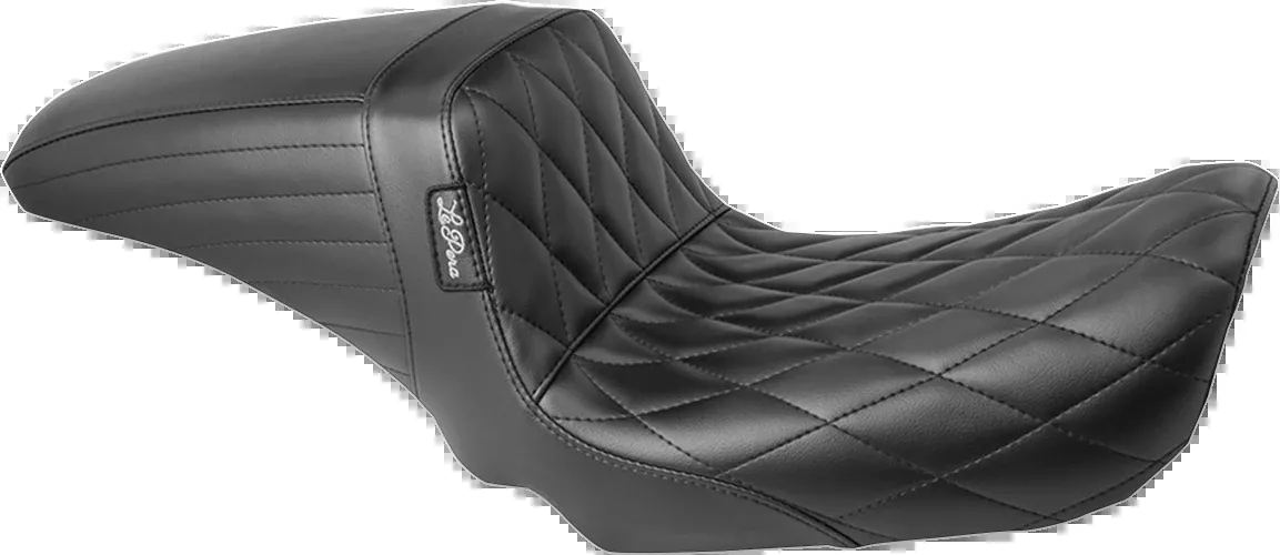 Le Pera Kickflip Black Diamond 2-Up Seat fits 2006-2017 Harley Dyna FXD FXDL