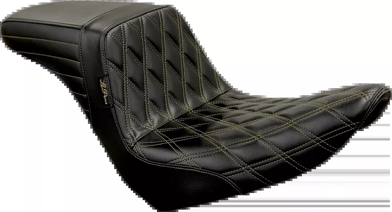 Le Pera Kickflip Chestnut Diamond Stitch Seat fits 2018-2026 Harley Low Rider