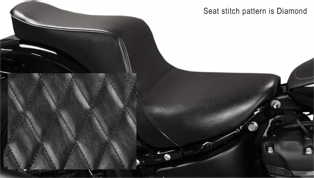 Le Pera LYX-020DM Black Cherokee 2-Up Seat Diamond Harley M8 Softail 18-23