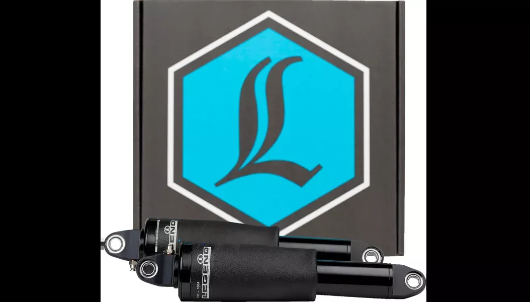 Legend AIR-A Adjustable Sportster Air Suspension - Standard - Black - 04-13 Sportster