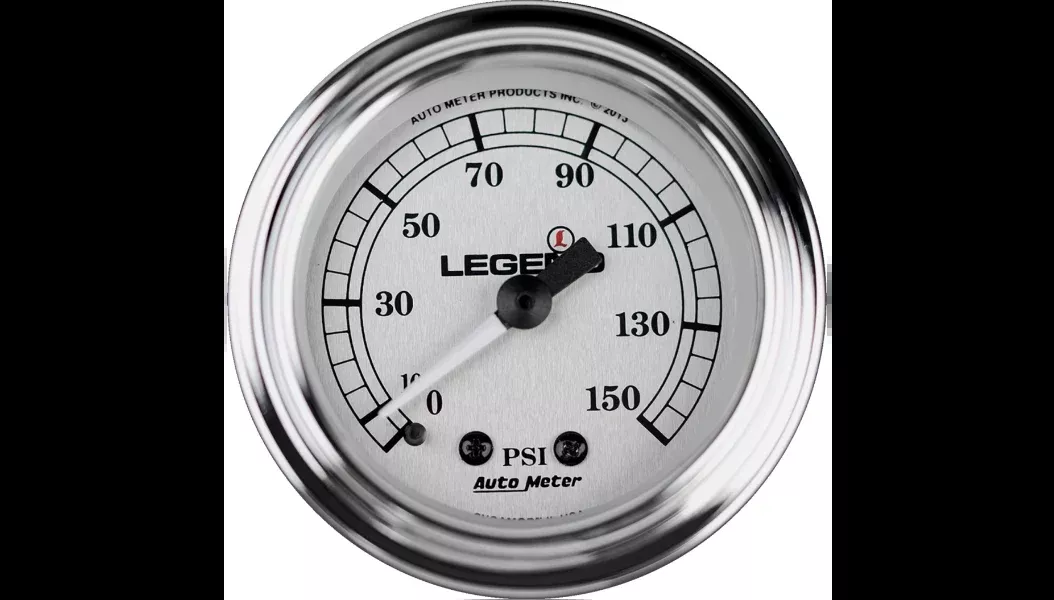 Legend Suspension Fairing Mounted LED Backlit PSI Gauge – Silver