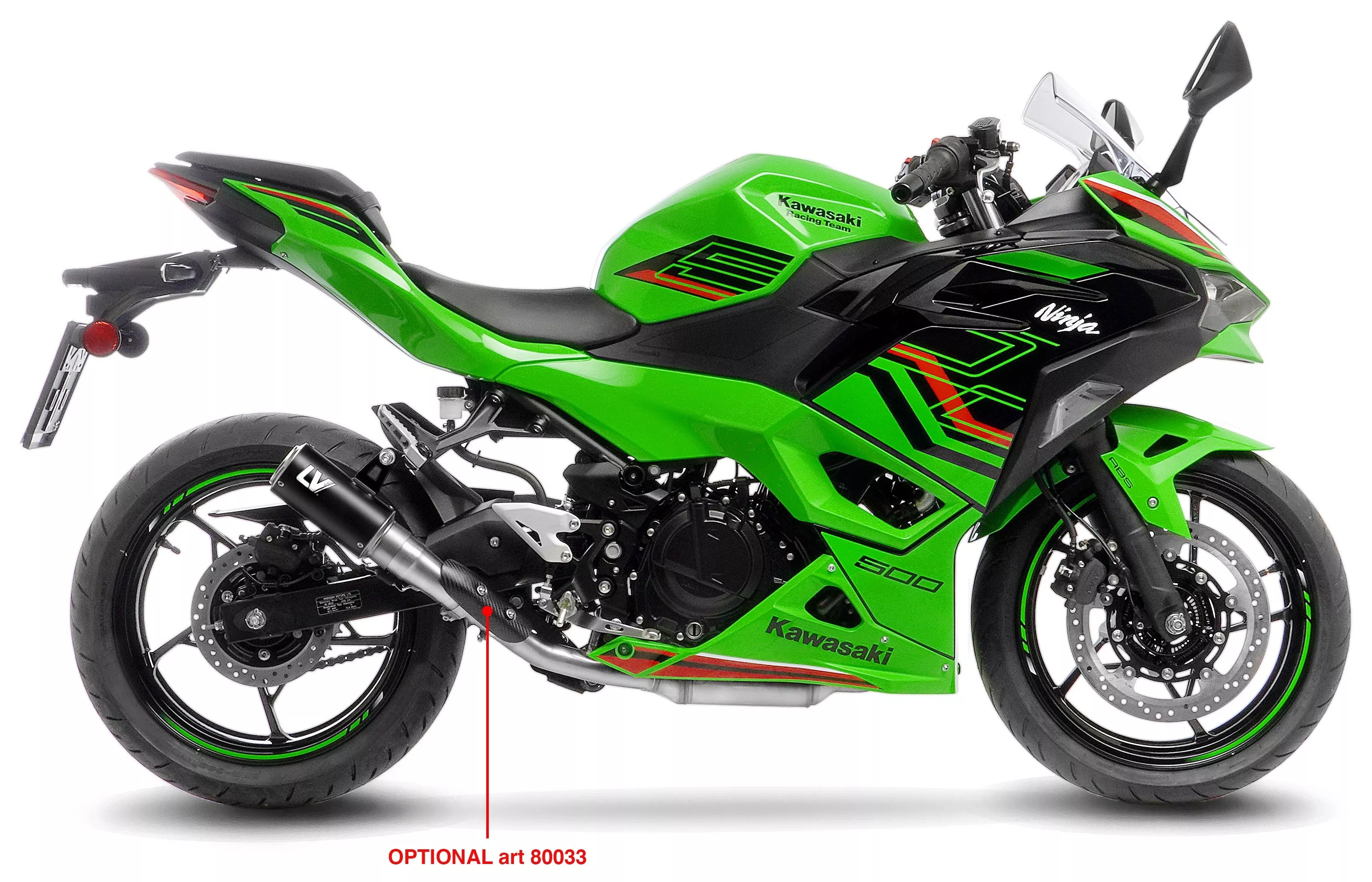 LeoVince LV Corsa S Slip-On Exhaust Kawasaki Ninja 400 / 500 / Z400 / Z500 2019-2026