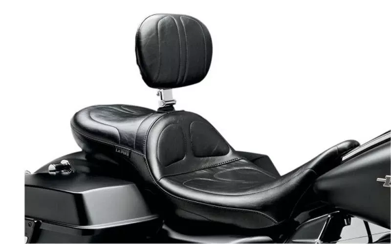 LePera Seats Maverick Daddy Long Legs Seat with Driver Backrest for Harley Davidson Touring Models 2008-Up -Stitched