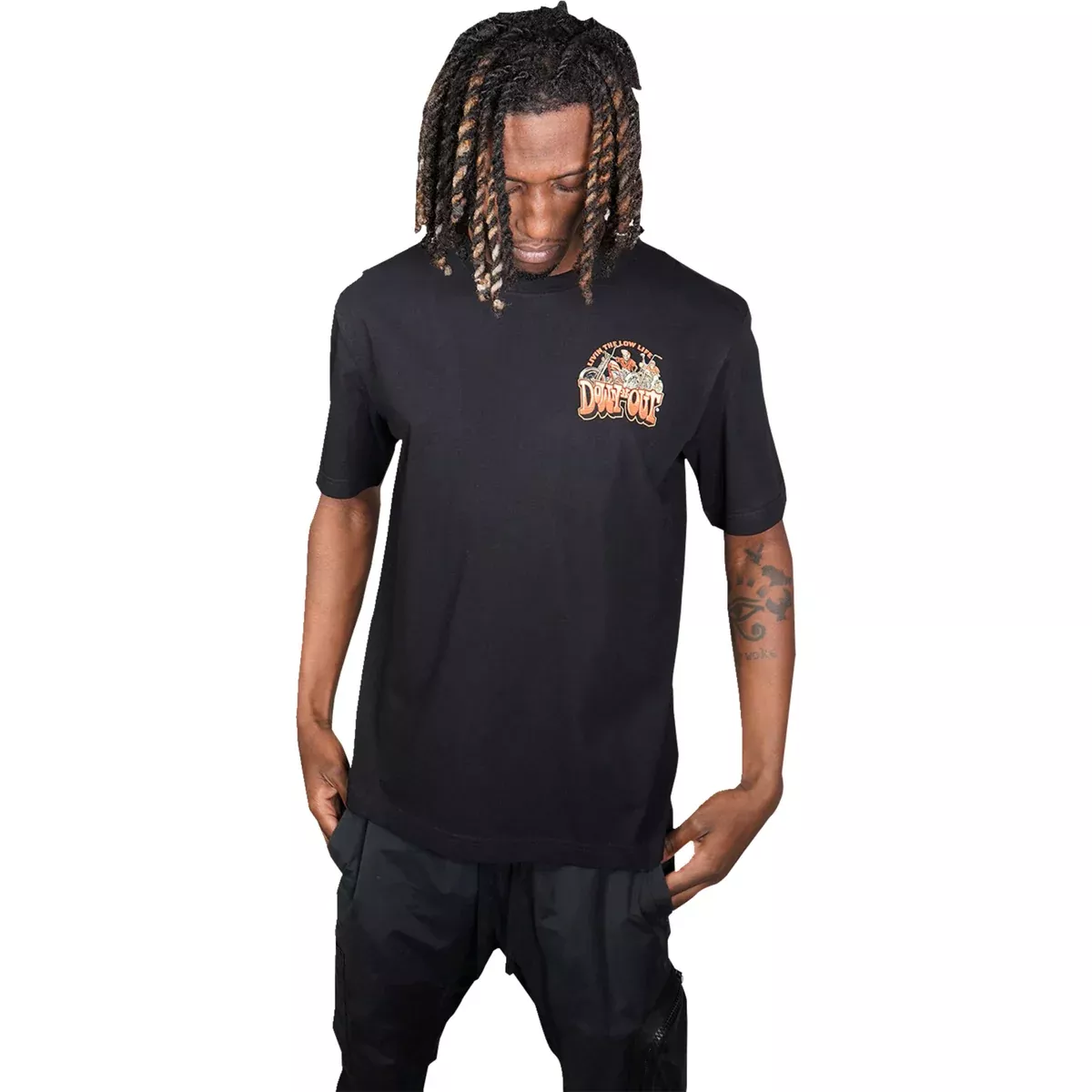 LETHAL THREAT 3030-22839 DT10044XXL Down-N-Out 4 Life T-Shirt black - 2xl