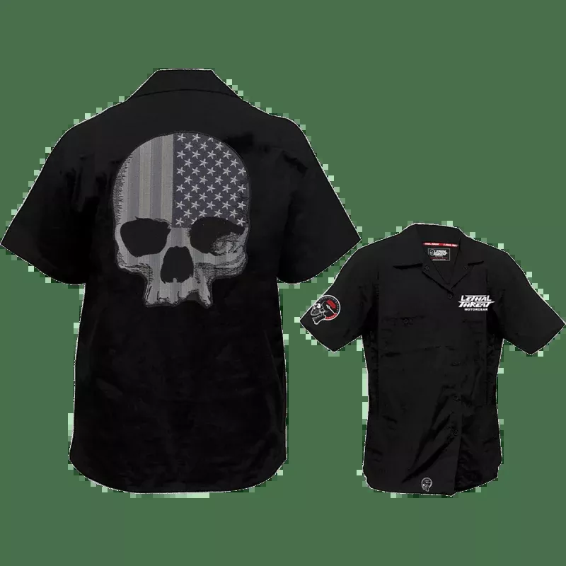 Lethal Threat Shirt USA Skull