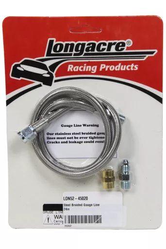 Longacre Steel Braided Gauge Line 24in 52-45020