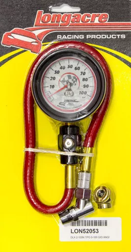 Longacre Tire Gauge 0-100PSI 2.5 in GID Deluxe 52-52053