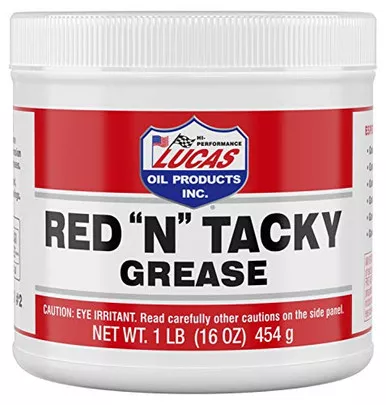 Lucas 10574 Red"N" Tacky Grease, 1 Pound Tub, 16 Ounces