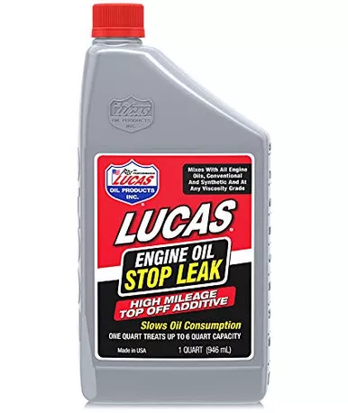 Lucas 11100 Engine Oil Stop Leak Top Off Additive, 12x1, Quart