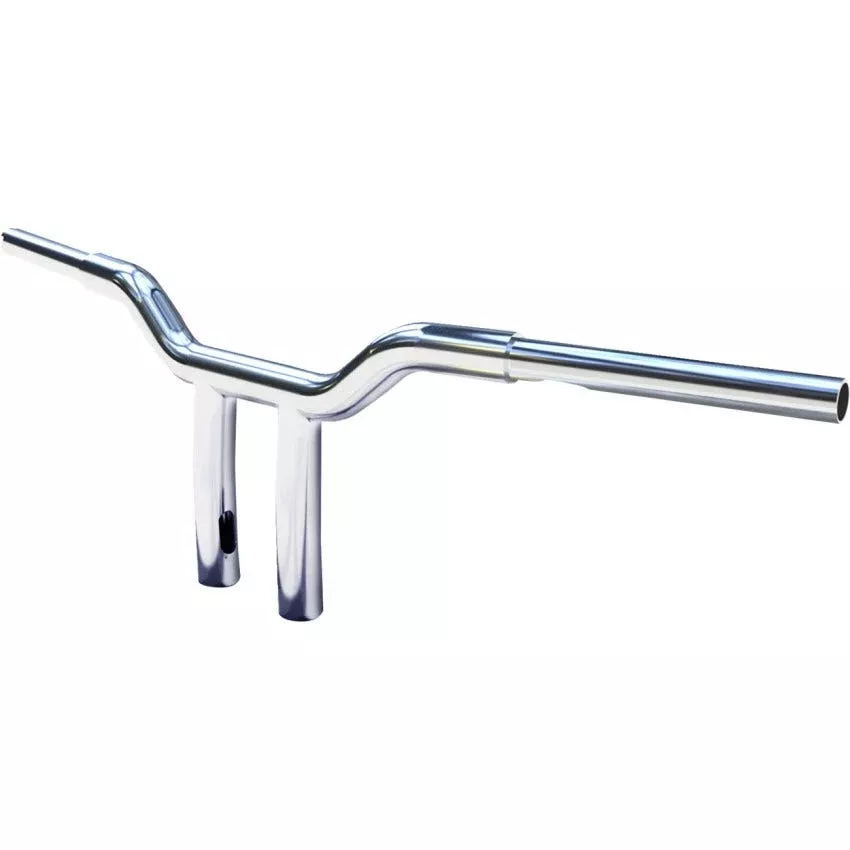 Magnum Chrome 8" Rise Top-Gun T-Bar Handlebars for Harley 99-24 W/3-1/2" Riser