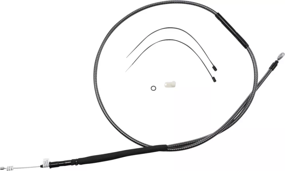Magnum KARBONFIBR 68 11/16" High-Efficiency Polished Clutch Cable Harley 08-Up