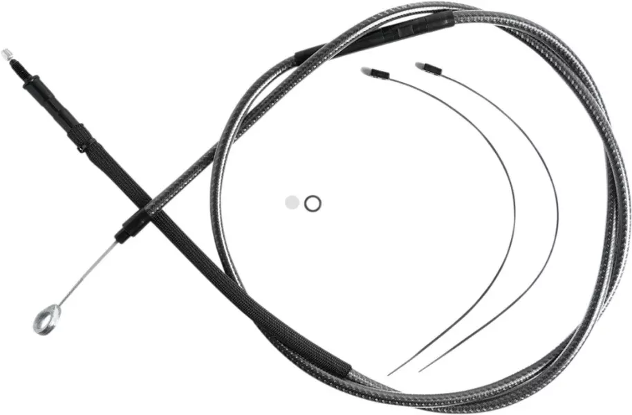 Magnum KARBONFIBR 74 11/16" High-Efficiency Polished Clutch Cable Harley 06-Up