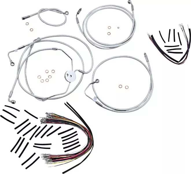 Magnum Sterling Chromite II Handlebar Cable Install Kit 12-14 Rise Harley 09-12