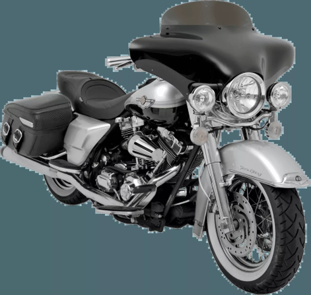 Memphis Shades Batwing Fairing Windshield 5 inch for Harley Models Hardware & FairingSOLD SEPARATELY Solid Translucent Colors