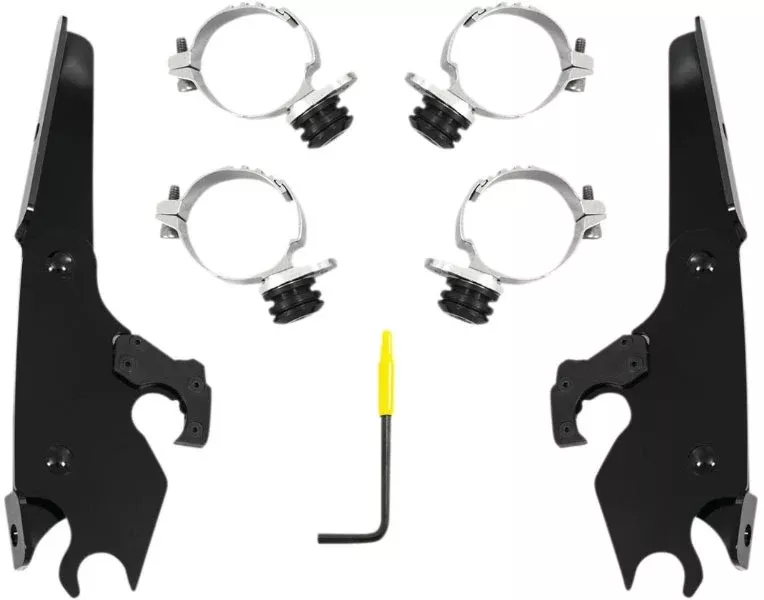 Memphis Shades Black Batwing Fairing Trigger-Lock Mounting Kit Harley Roadster 16-20