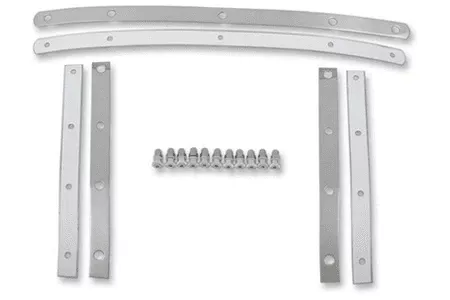 Memphis Shades Fats & Slim Windshield Straps Slim, Polished Steel