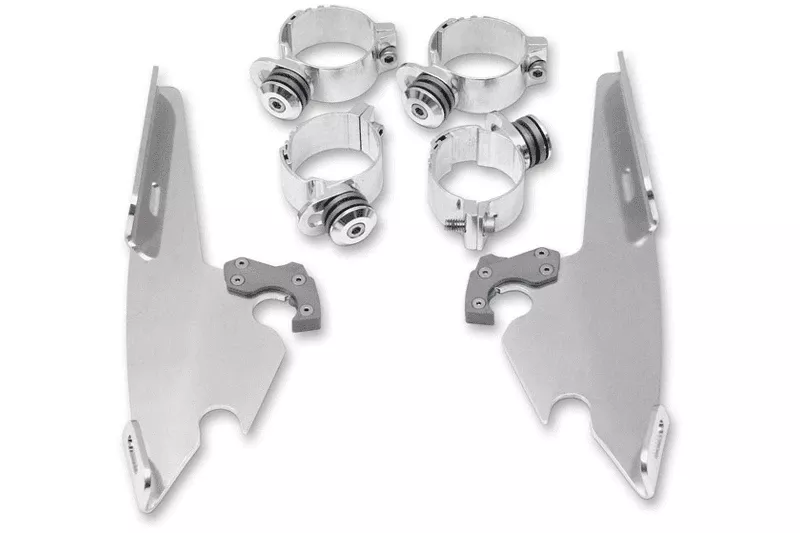 Memphis Shades Fats/Slim WindshieldQuick Change Mounting Kit for FXD '91-05 -Black