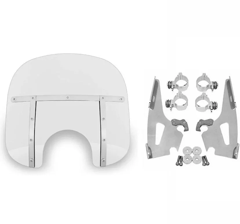 Memphis Shades Fats Windshield Package Windshield & Mounting Hardware for Honda VTX1800 '01-08