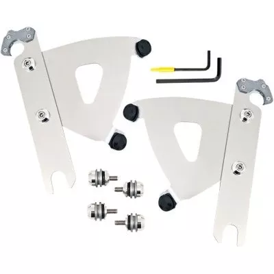 Memphis Shades MEK2053 Polished Road Warrior Trigger Lock Mount Kit Softail 00-17