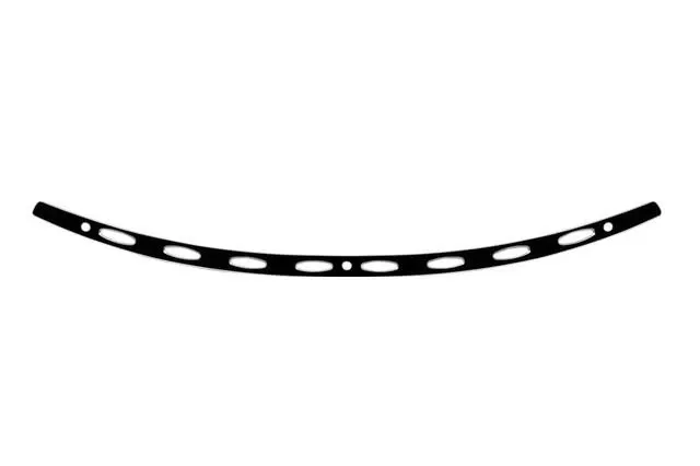 Memphis Shades Stainless Steel Windshield Trim for '14-Up FLHT, FLHX, FLHTCUTG ModelsEllipse, Black Contrast
