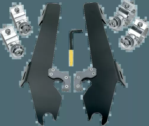 MemphisShadesBatwing Windshield Mounting Kit for '11-Up Stryker-Black FAIRING AND WINDSHIELD NOT INCLUDED