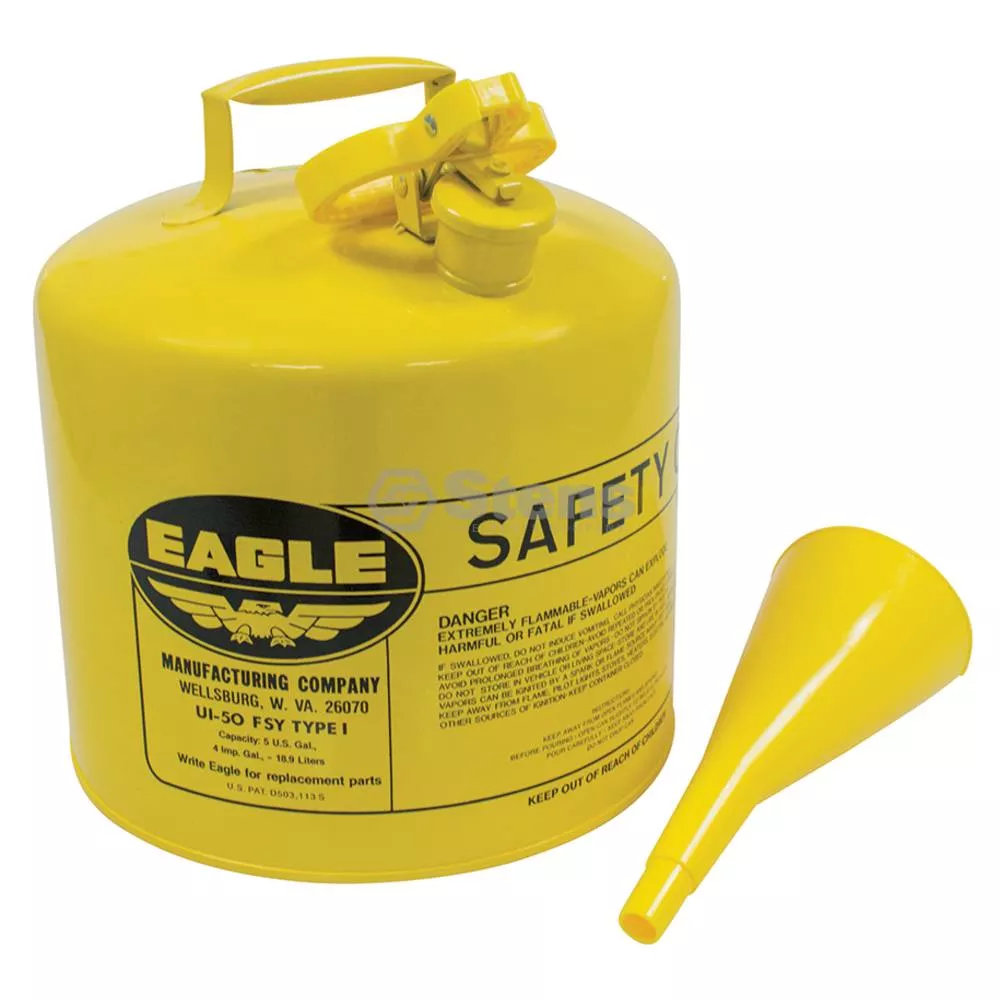 Metal Safety Diesel Can - Eagle 5 Gallon With Funnel