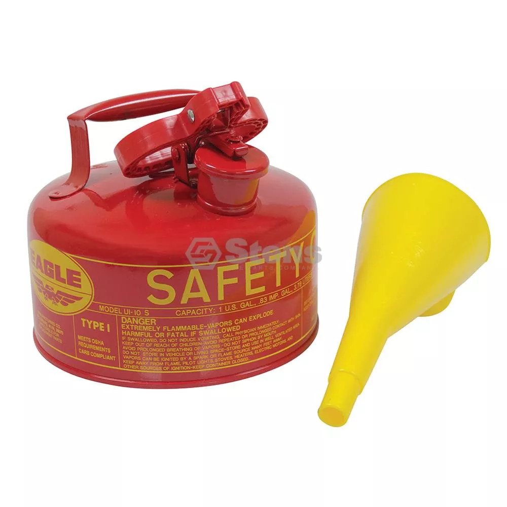 Metal Safety Fuel Can - Eagle 1 Gallon With Funnel