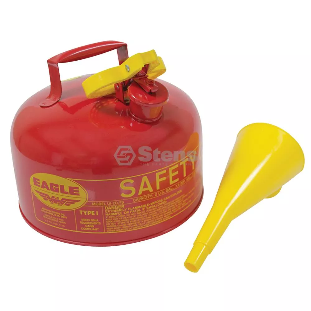 Metal Safety Fuel Can - Eagle 2 Gallon With Funnel