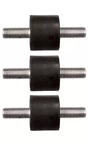 Mid USA 83563 Heavy Duty Rubber Mounts Oversize Studs 3-Pack 5/16-24 X 3/4" Long