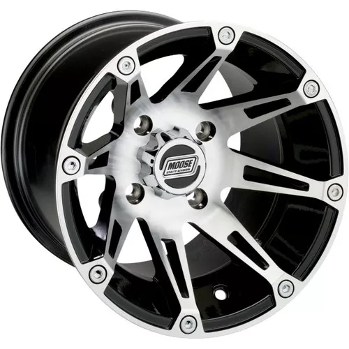 Moose 387X Rear Wheel - Black w/Machined - 12x8 4/110 (0230-0443)
