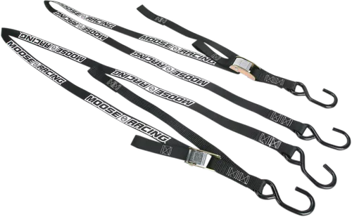 Moose 7' Heavy Duty Black Tie Downs w/Soft Tie (3920-0302)