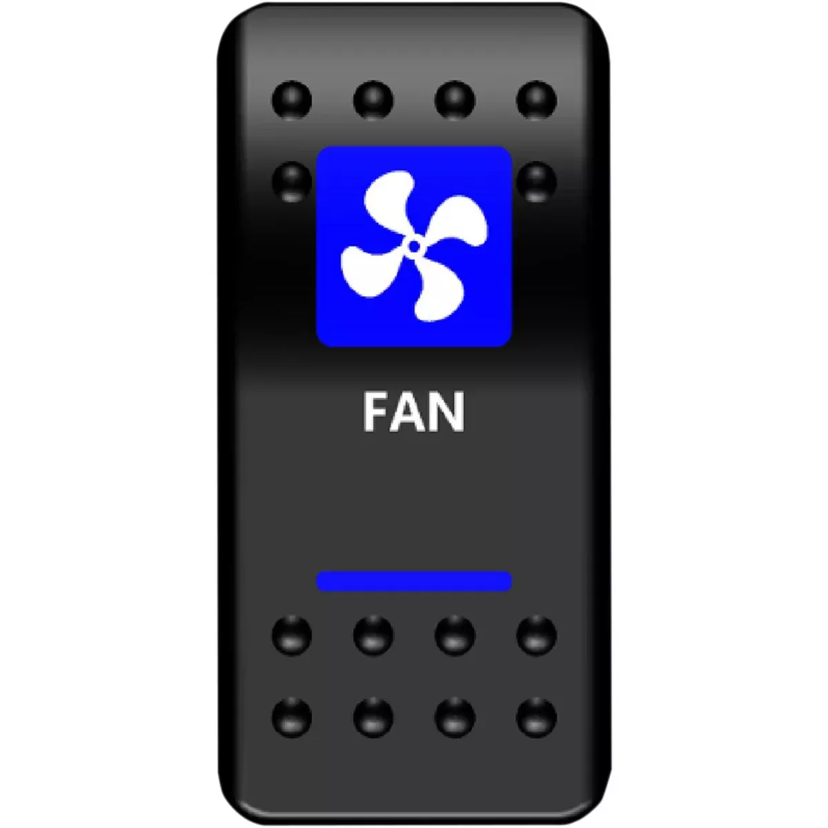 MOOSE OFFROAD 2106-0455 FAN-PWR Rocker Switch fan – blue