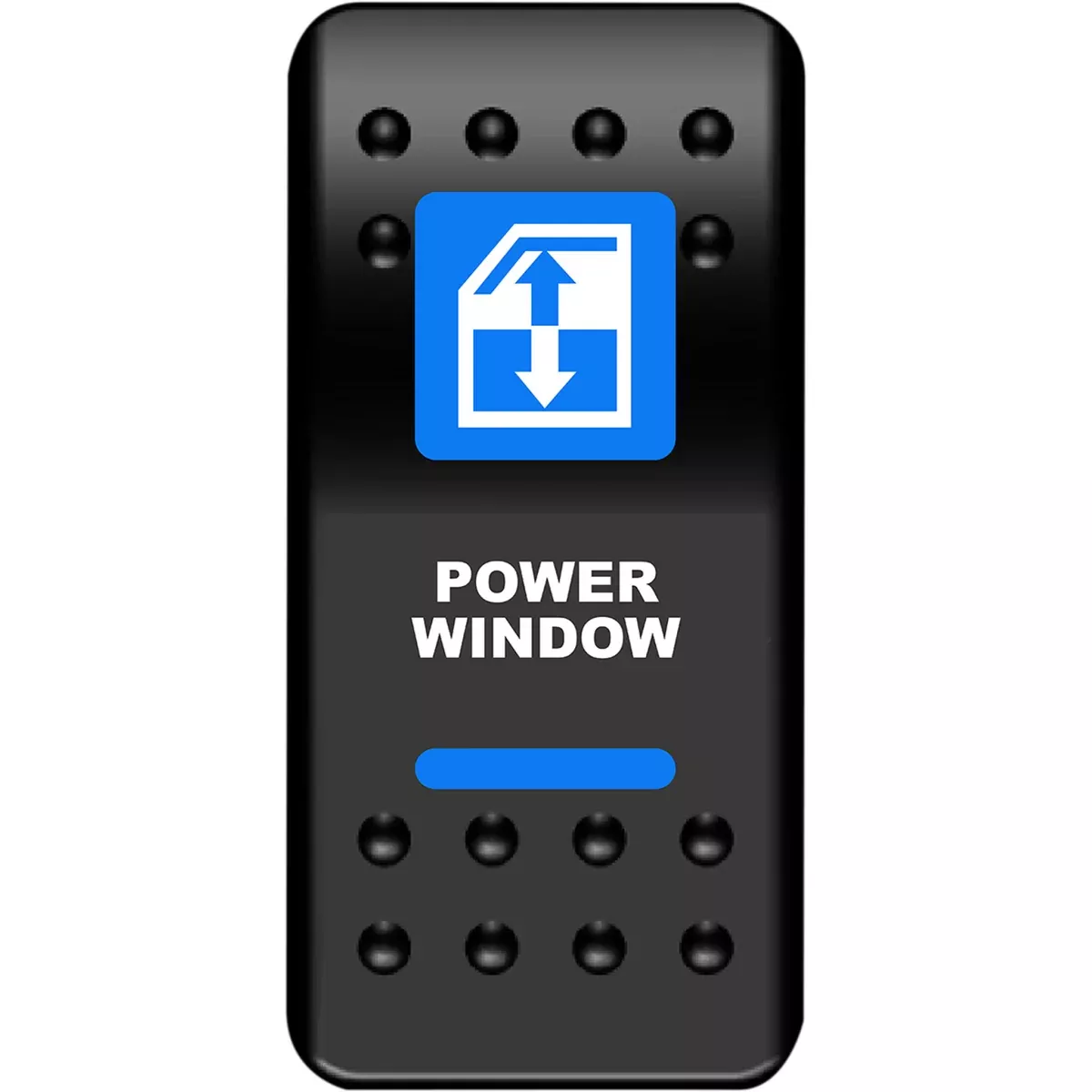 MOOSE OFFROAD 2106-0573 WIN-PWR Rocker Switch power window – blue