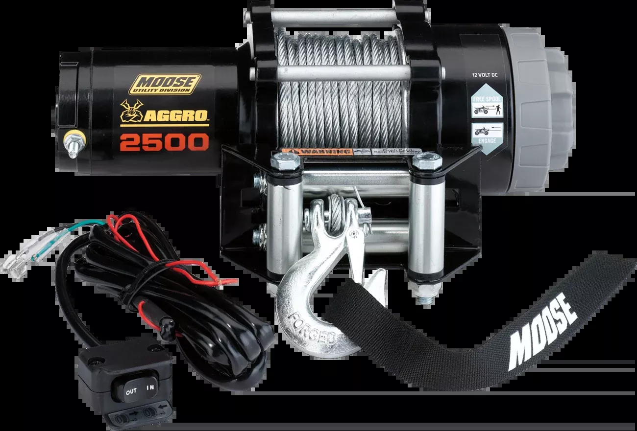 Moose Offroad 2500 lb Winch – Wire Rope – 50′-104306