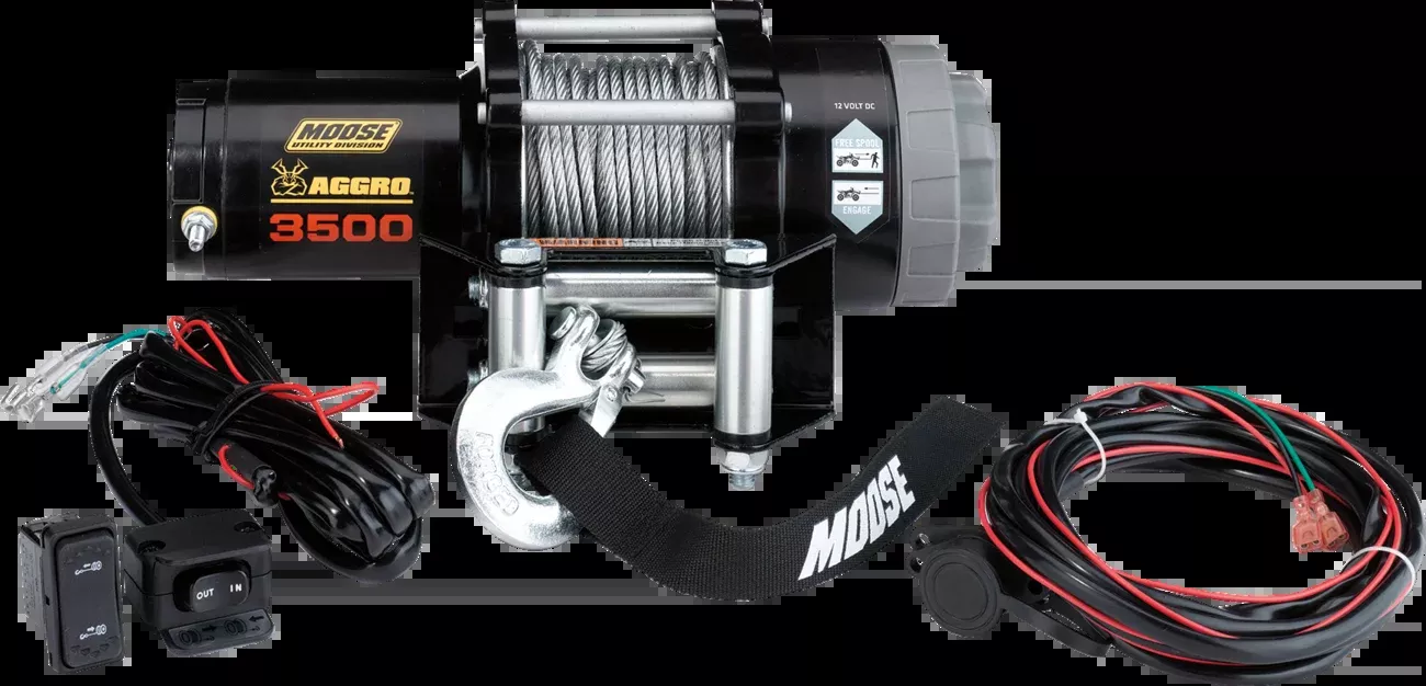 Moose Offroad 3500 lb Winch – Wire Rope – 50′-104308