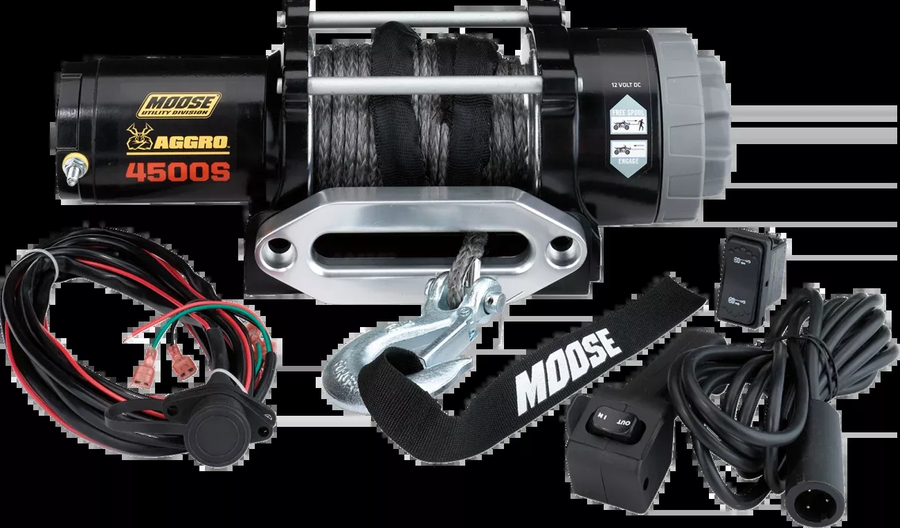 Moose Offroad 4500 lb Winch – Synthetic Rope – 50′-104311