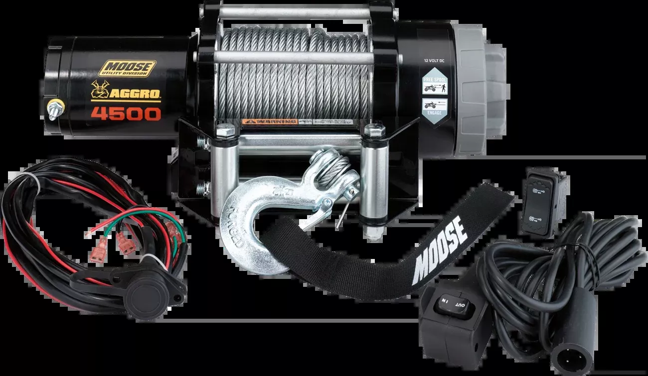 Moose Offroad 4500 lb Winch – Wire Rope – 50′-104310