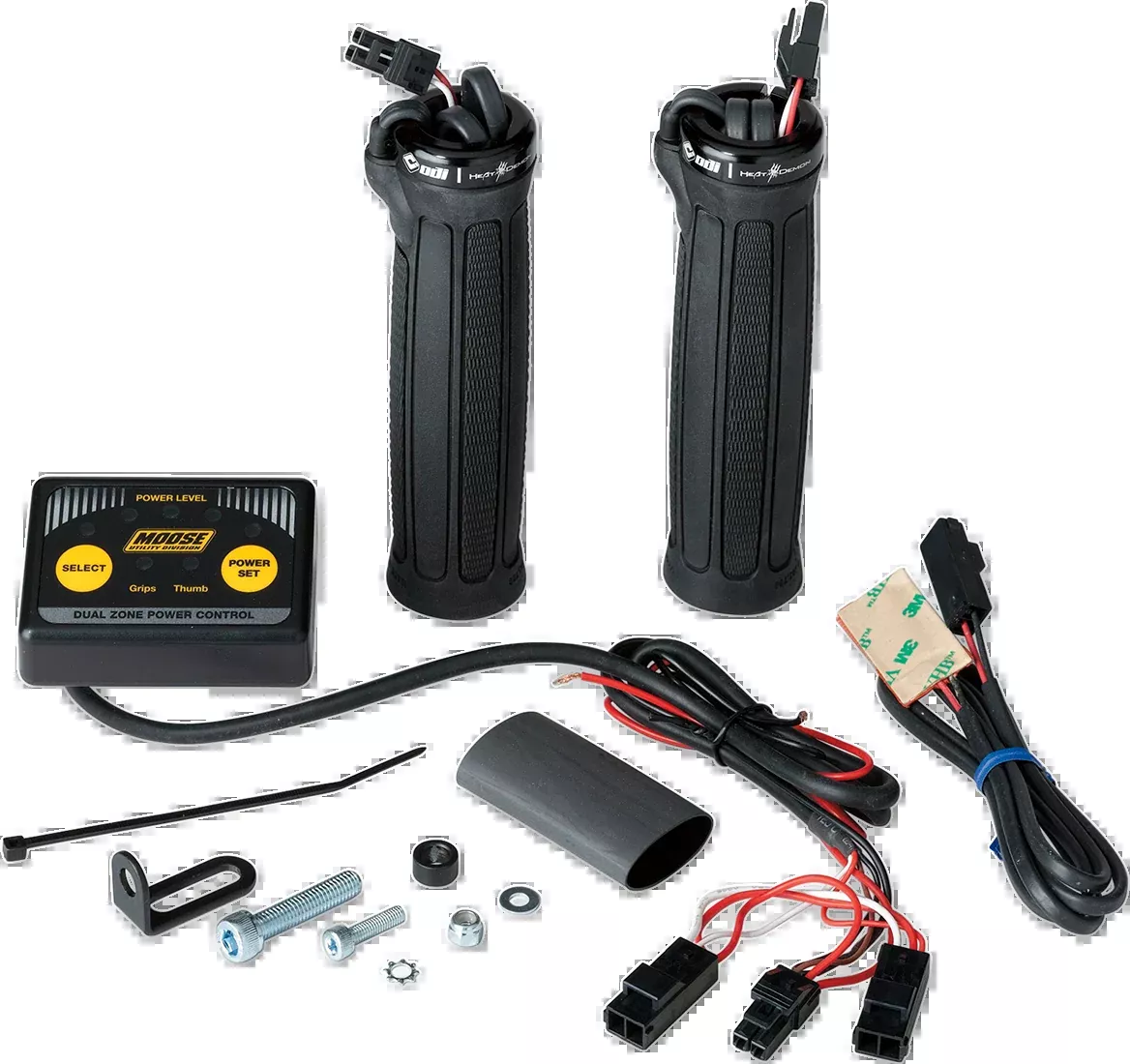 Moose Offroad Clamp-On Dual Zone Heated Grip Kit for ATVs – Thumb Warmer-215071
