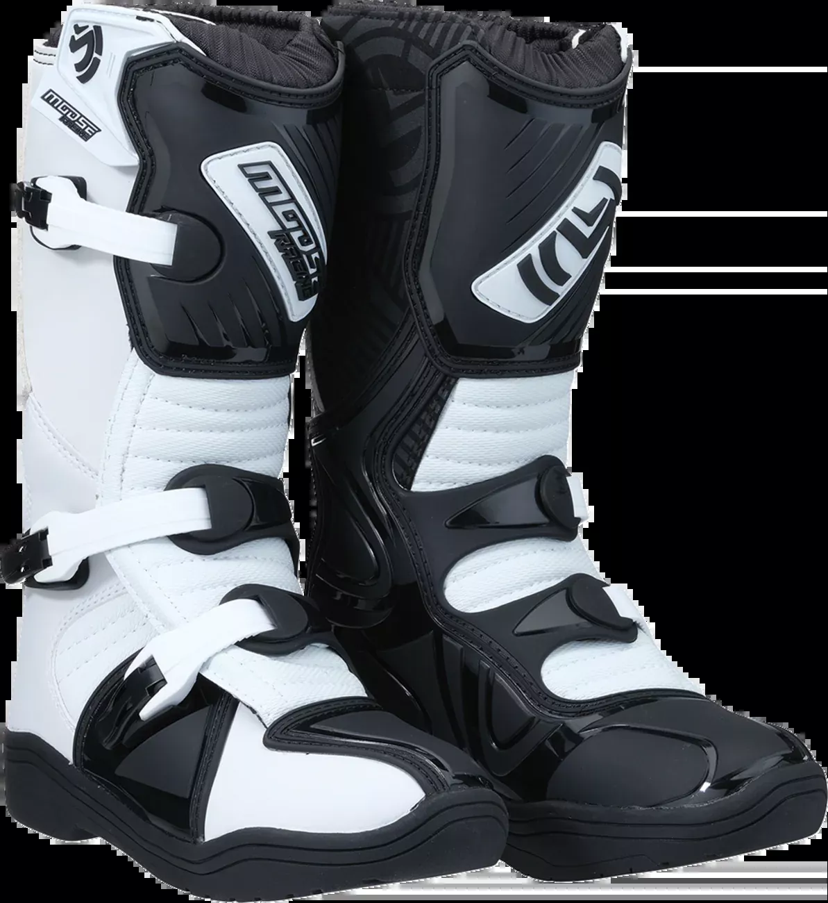 Moose Offroad M1.3 Boots – Black/White – Size 4-3411-0433