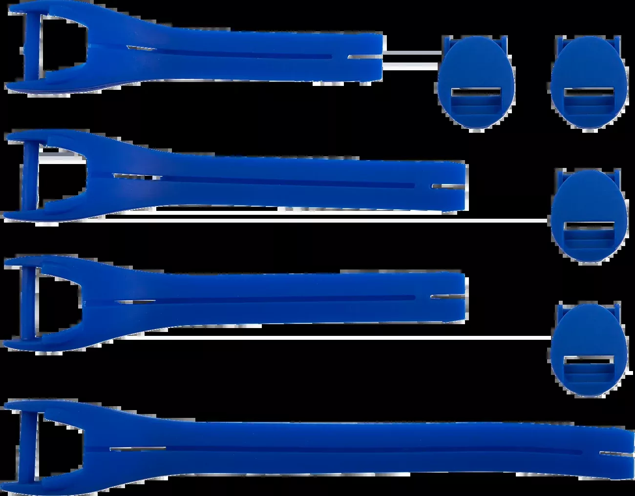 Moose Offroad Qualifier Boot Strap Kit – Blue – Size 10-15-3430-1020