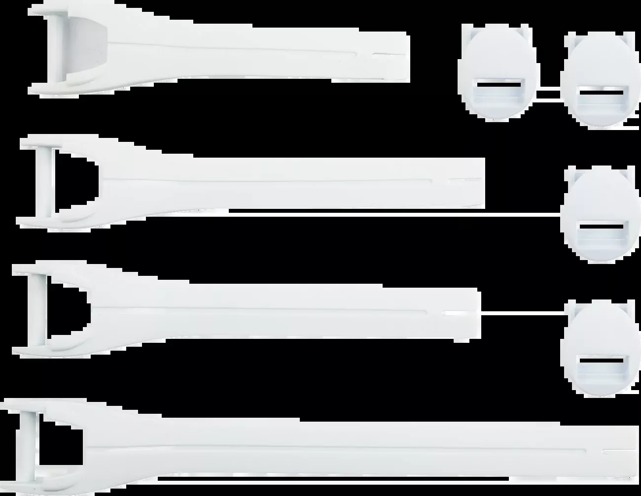 Moose Offroad Qualifier Boot Strap Kit - White - Size 10-15-3430-1017