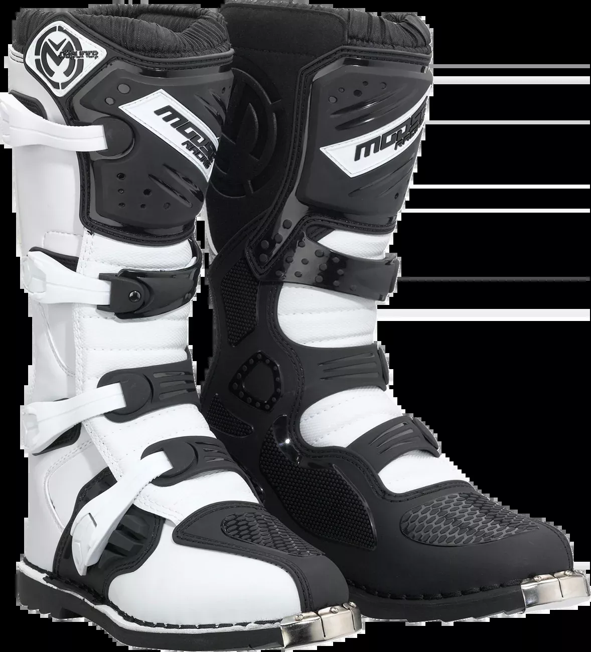 Moose Offroad Qualifier Boots – Black/White – Size 9-3410-2601