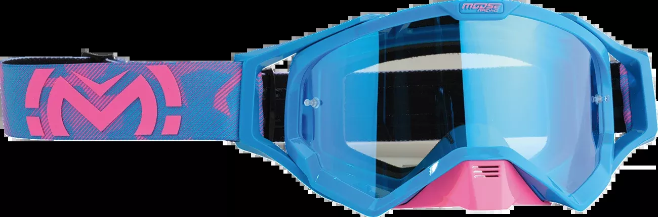 Moose Offroad XCR Goggle – Blue/Pink – Blue Mirror Lens-2601-3163