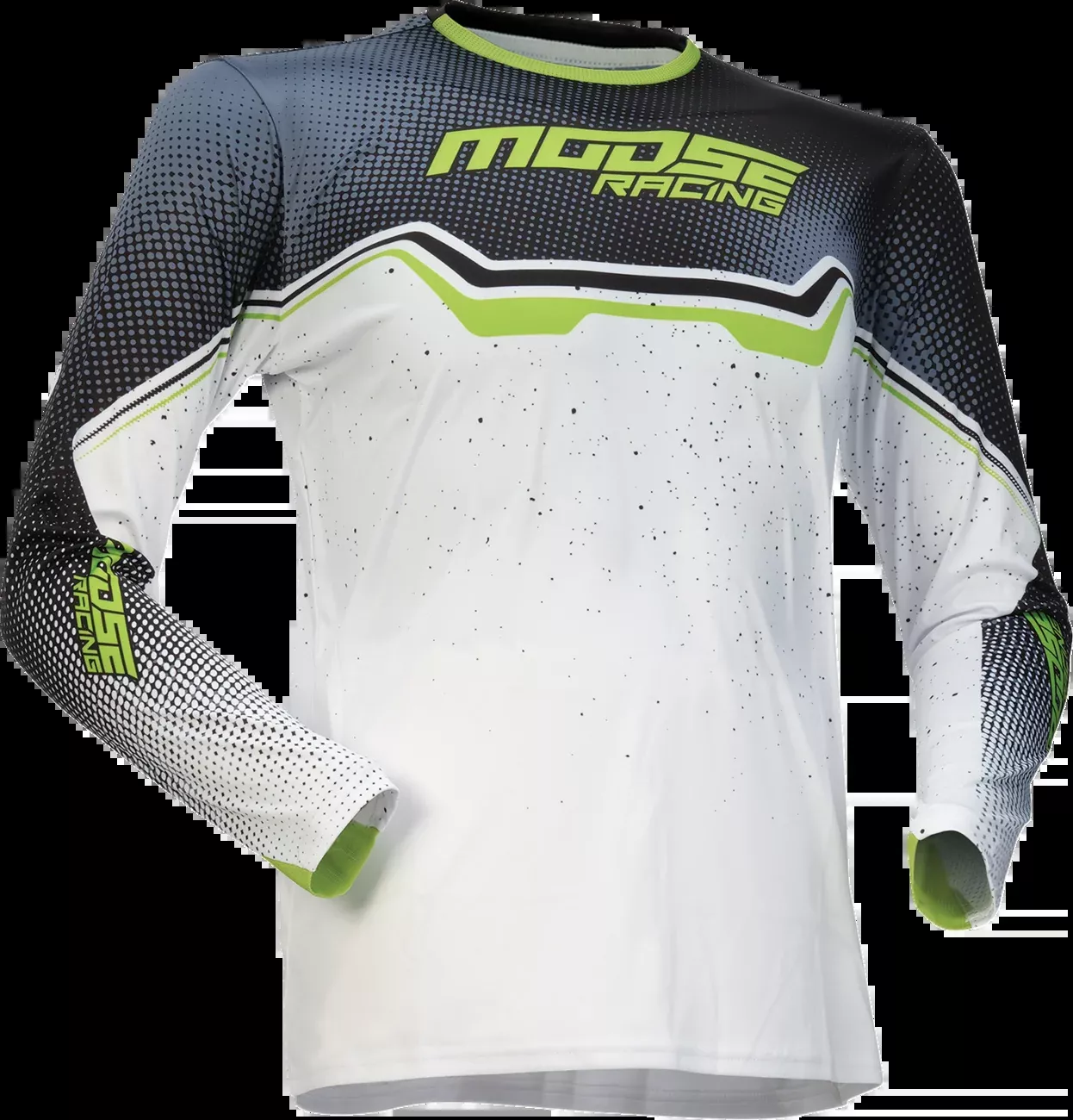 Moose Offroad Youth Qualifier Jersey – White/Black/Green – XS-2912-2638