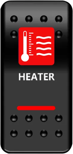 Moose Racing Rocker Switch - Heater - Red-HTR-PWR-R
